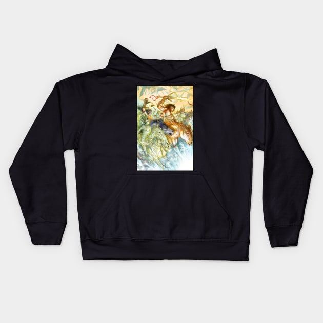 4 Horsemen Kids Hoodie by Castillo Studios